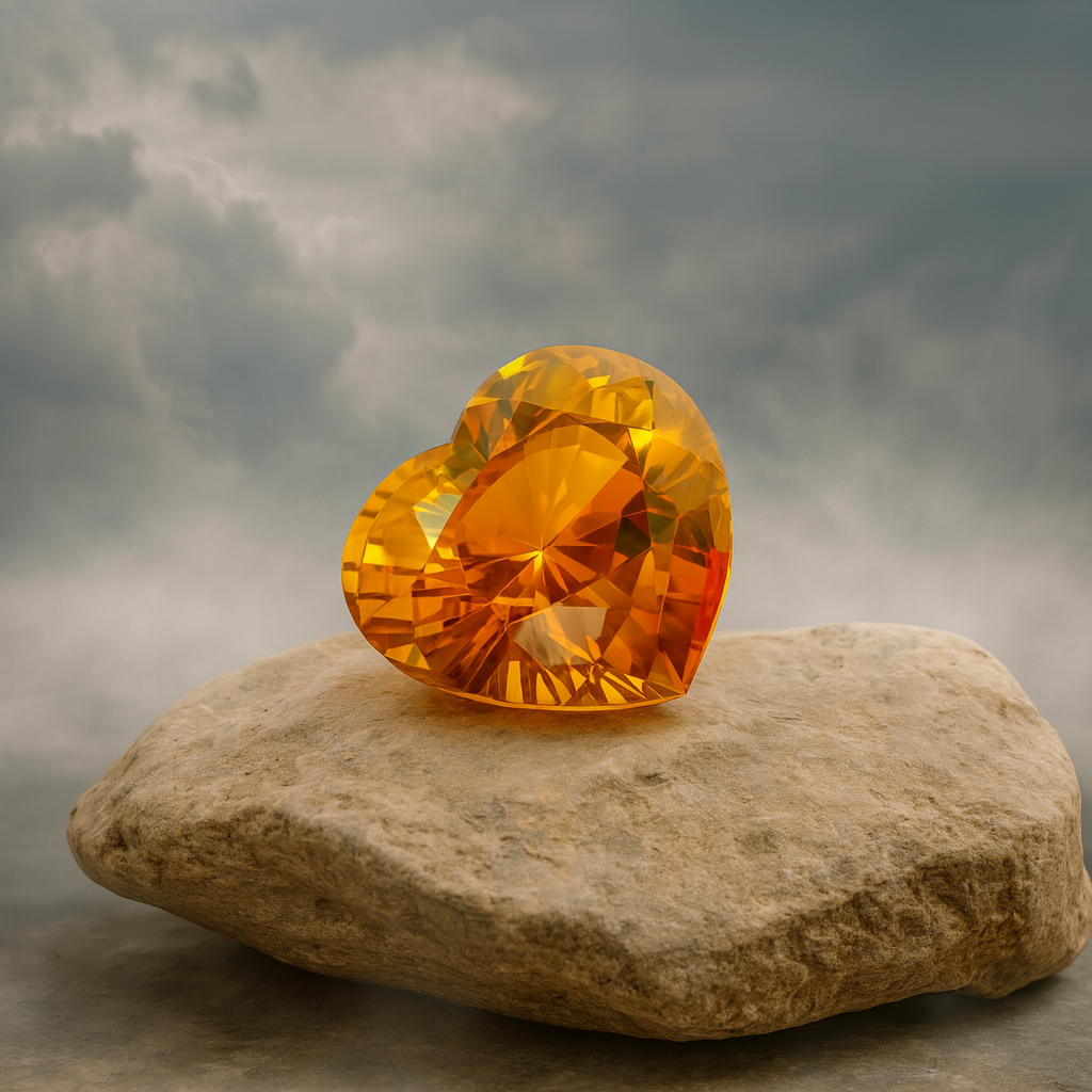 5.05ct Natural Yellow Zircon & Heart Shape!!