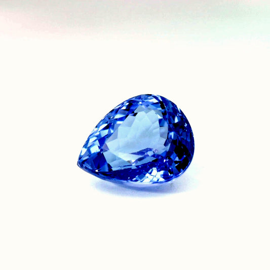Natural 5.65 Ct Blue Tanzanite Certified Pear Cut