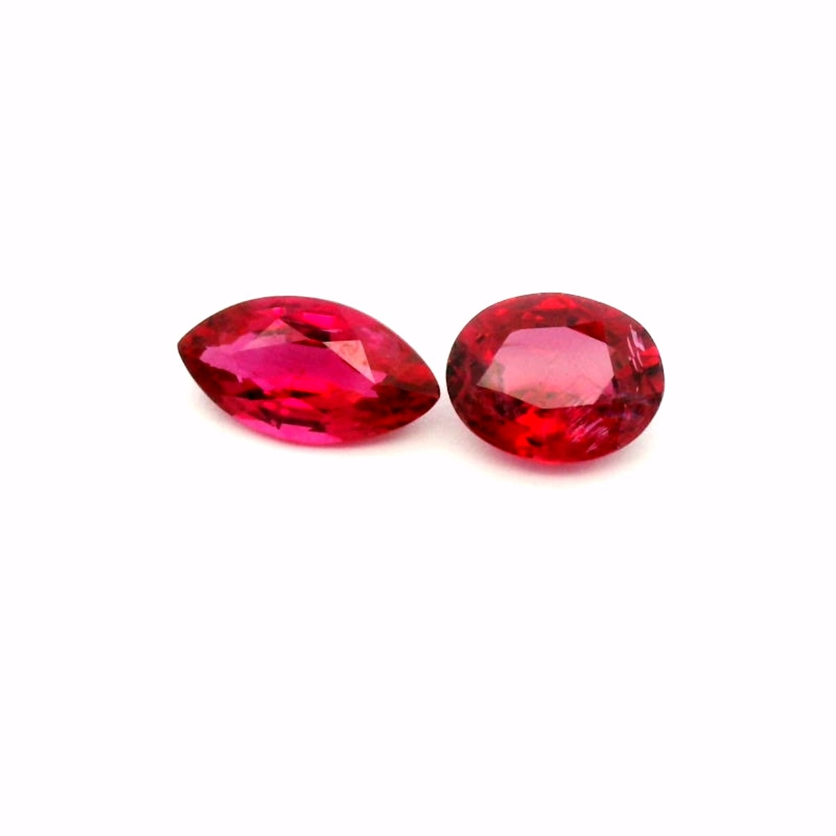 1.90ct Natural Red Spinel & oval &Marquise Cut