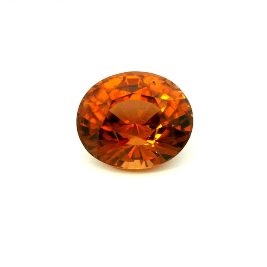 6.95ct Natural Orange Zircon & Oval Cut