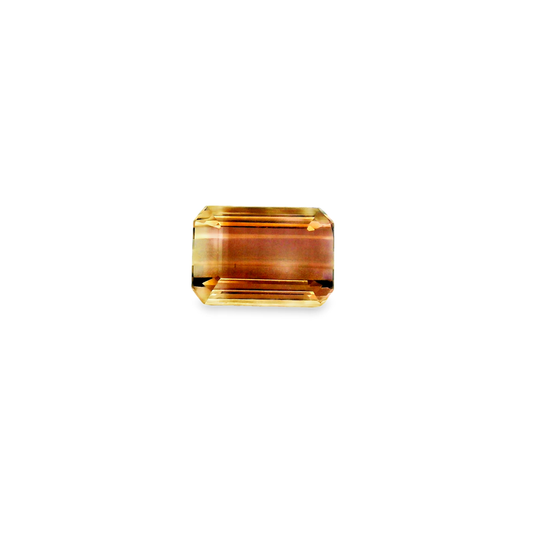 3.99ctNatural BI-color Tourmaline Octagon Cut!!11