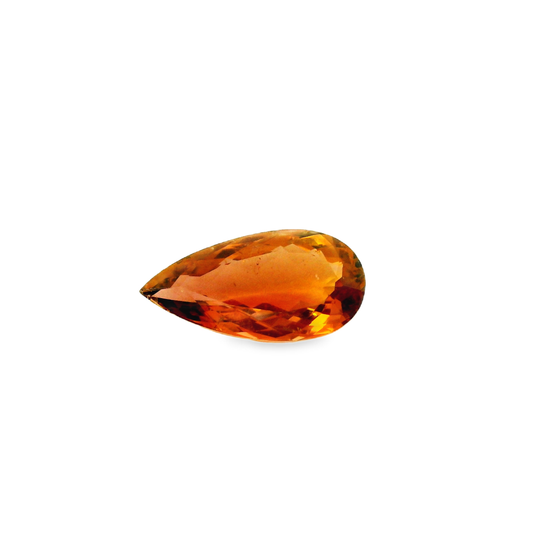 3.96ct Orang Yellow Pear Cut Fancy Tourmaline