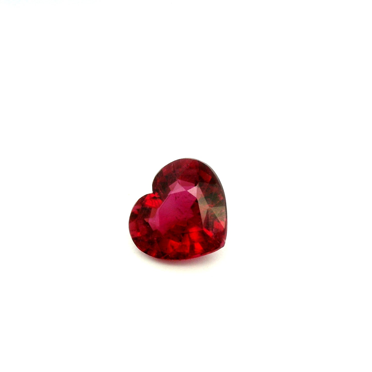 3.31ct Heart-Shaped Red Rubellite Tourmaline.