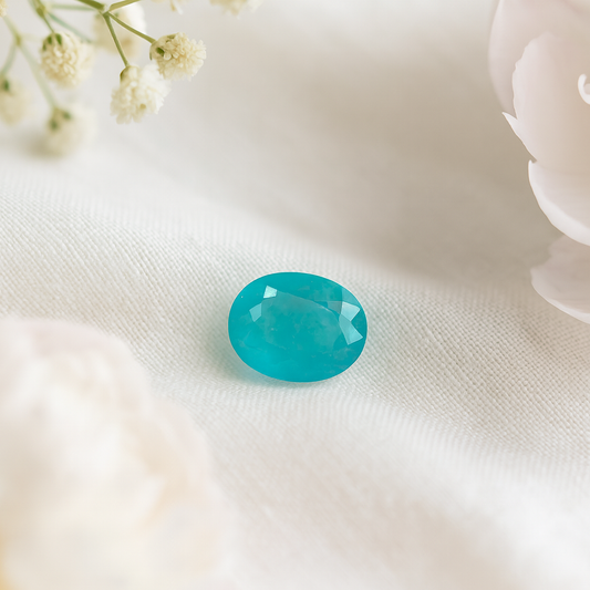 3.51ct Oval Cut  Paraiba Tourmaline Gemstone.
