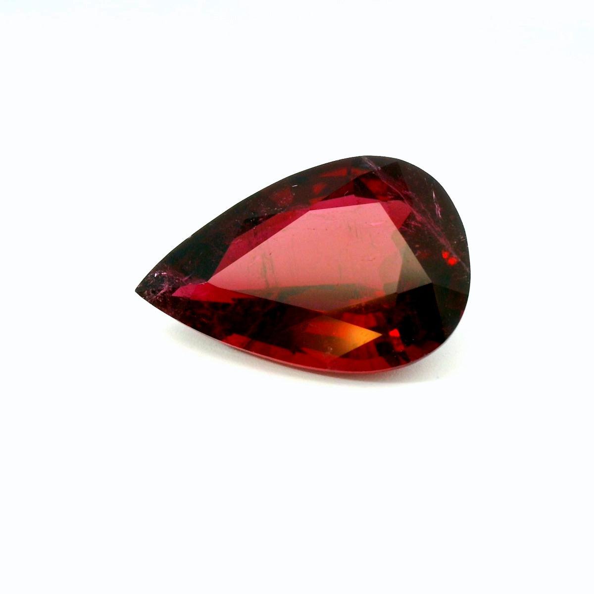 12.72Cts Best Fire & Best Color Natural Rublite Tourmaline Pear....!!!!!