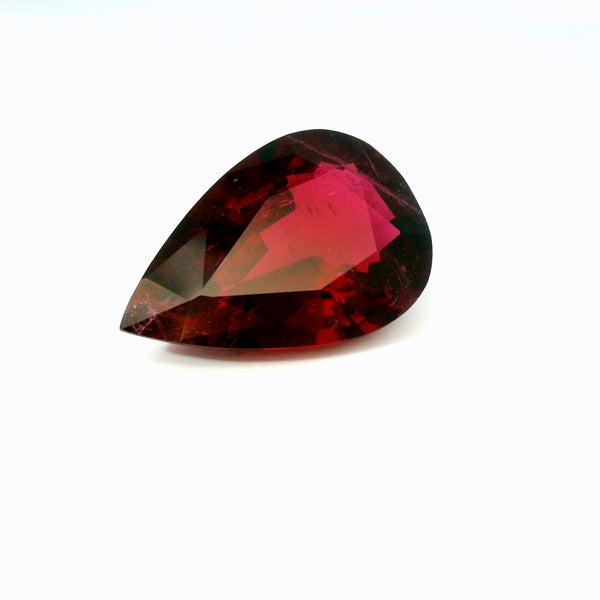 12.72Cts Best Fire & Best Color Natural Rublite Tourmaline Pear....!!!!!