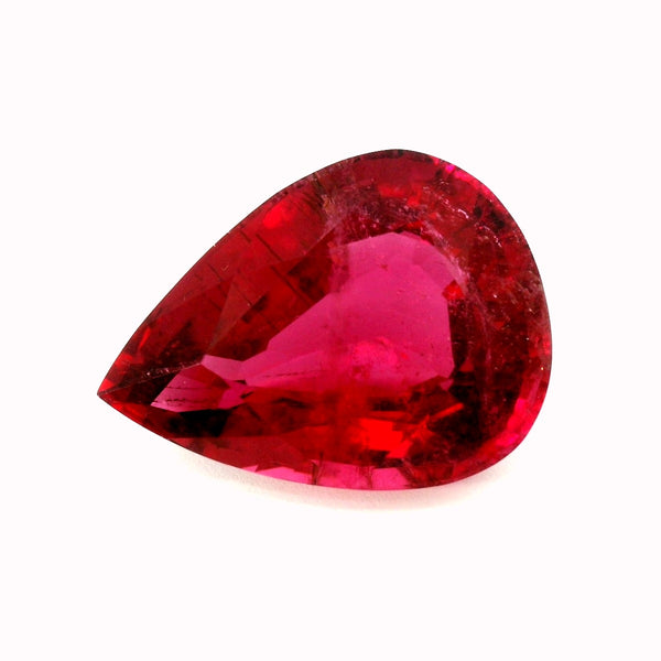 26.49 Natural Rubellite &Best Color Pear Shape!!!