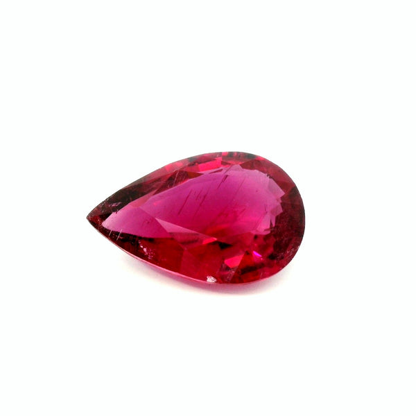 12.22Cts WONDERFUL COLOR PEAR SHAPE NATURAL RUBILITE TOURMALINE.