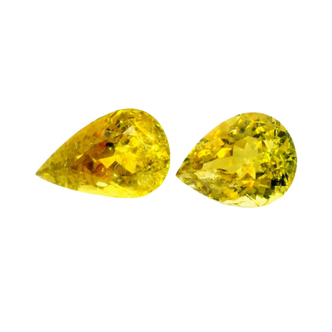 100% Natural Yellow Tourmaline Pear Shape Cut Stone!!!