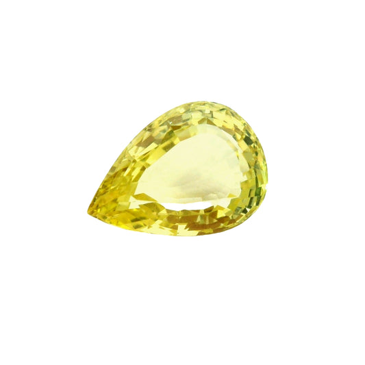 NATURAL APATITE GEMSTONES 12.69Cts & 12x17mm Yellow Natural Apatite Pear Shape!!