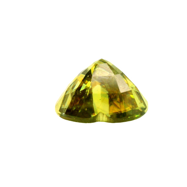 8.92ct Yellowish & Green Color Sphene Heart Shape!!!