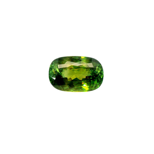 7.44ct Yellowish & Green Color Sphene Cushion Shape!!!