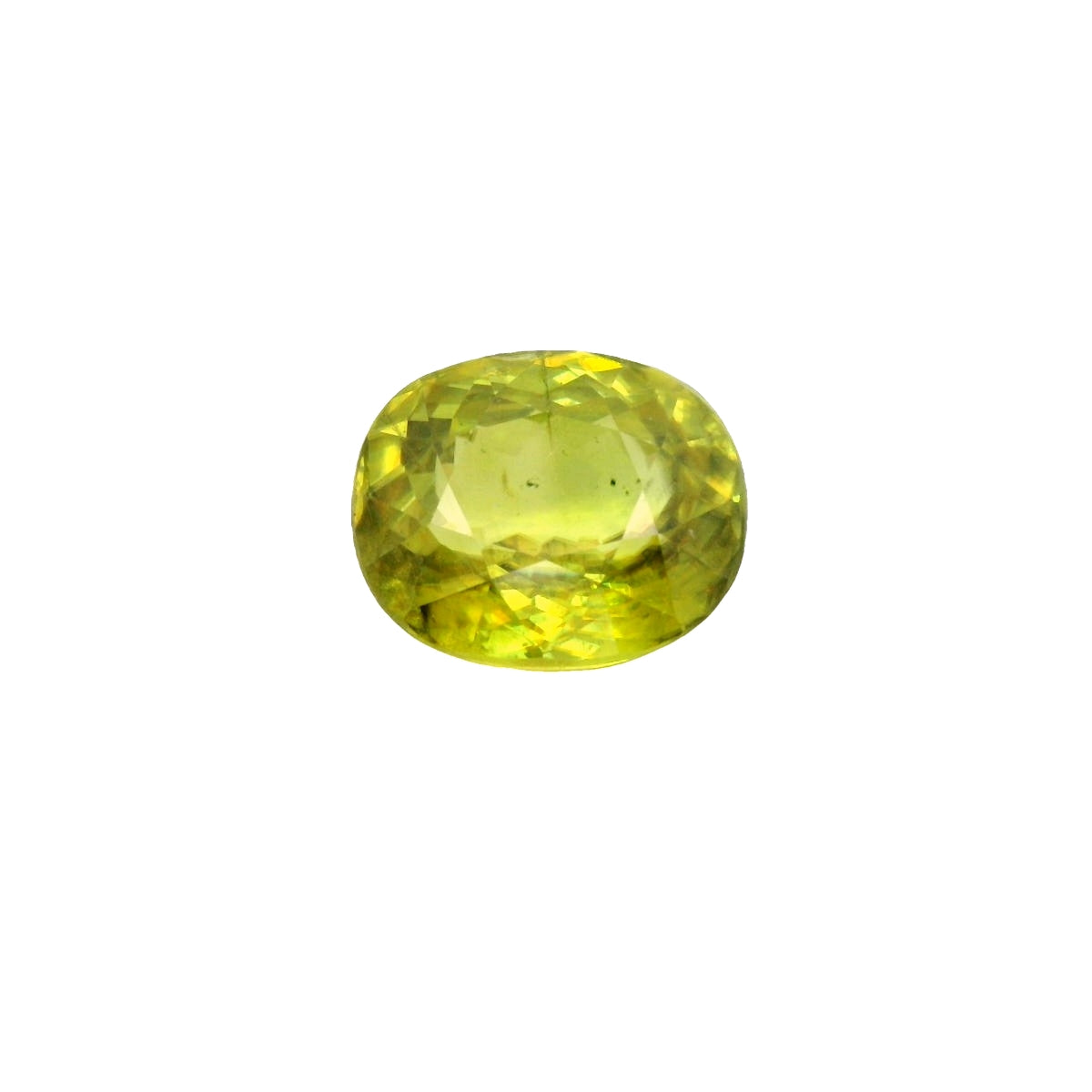 9.66ct Yellowish & Green Color Sphene Oval Shape!!!