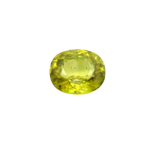 9.66ct Yellowish & Green Color Sphene Oval Shape!!!
