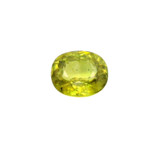 9.66ct Yellowish & Green Color Sphene Oval Shape!!!