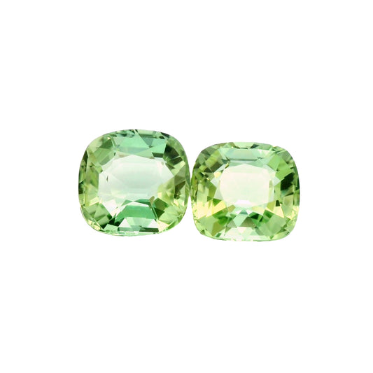 21.02ct Natural Green Tourmaline & Cushion Cut Pair!!