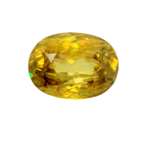 5.86ct Natural Sphene & Oval Cut & Yellowish Green