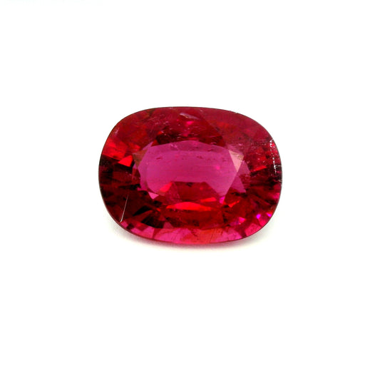7.04ct Natural Rubellite Tourmaline & Cushion Cut