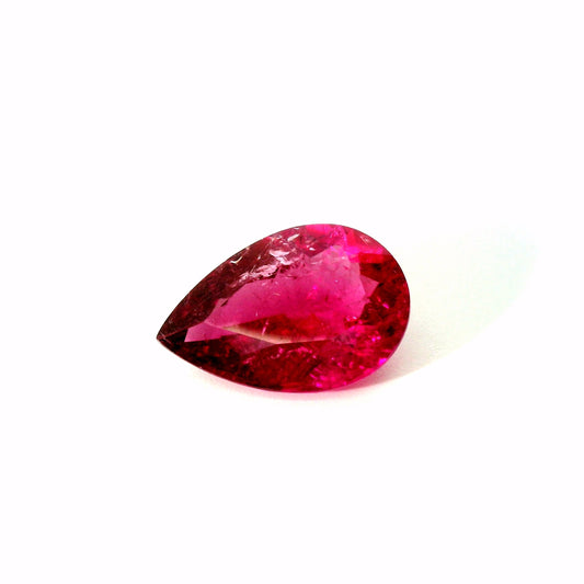 3.45ct Natural Rubellite Tourmaline & Pear Shape!!