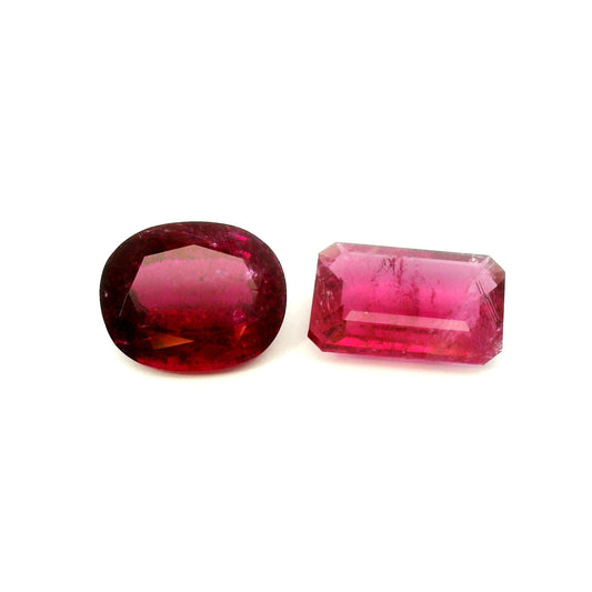 6.52ct Natural Rubellite Tourmaline, Oval& Octagon Cut!!