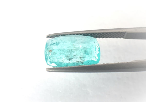 Natural Paraiba Tourmaline 3.45 CTS, Perfectly cut cushion shaped with neon blue in color for sale!