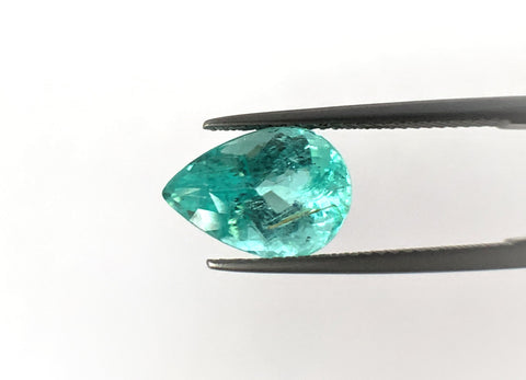 Natural Paraiba Tourmaline Medium Light Greenish Blue in color weighing 4.13 cts for sale!