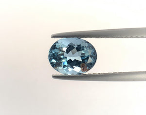 Natural No Heat Paraiba Tourmaline, 1.47 CTS,  Strong Blue with brilliant luster.