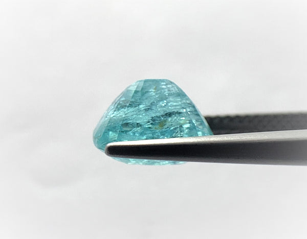 Natural Paraiba Tourmaline 3.67 CTS, Strong Neon Blue with excellent cut and luster for sale!