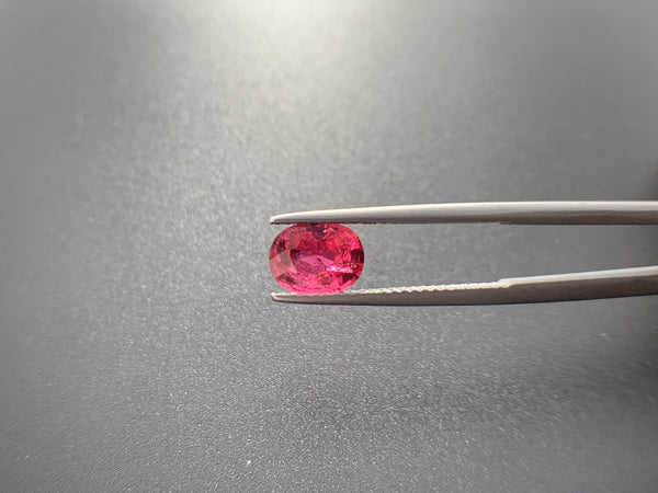 Natural Spinel 1.52 CTS, vibrant red in beautiful cut.