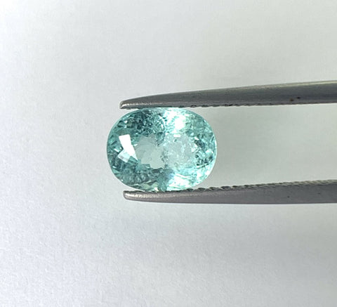 Natural Paraiba Tourmaline 1.64 CTS, Excellent cut and clarity with the hue of neon blue for sale!