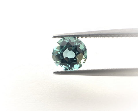 Natural Blue tourmaline 1.48 CTS, Round shaped in beautiful Teal color.