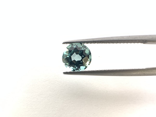 Natural Blue tourmaline 1.48 CTS, Round shaped in beautiful Teal color.